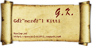 Gönczöl Kitti névjegykártya