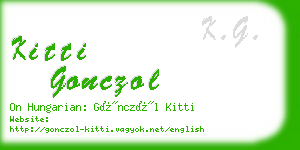 kitti gonczol business card